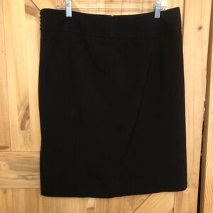 White House Black Market Sleek Black A-Line Skirt Lined Women’s 14
